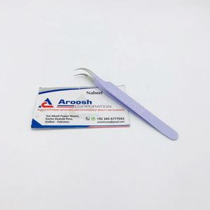 Pinzas para Extensión de Pestañas de Acero Sostenible con Recubrimiento Morado en Forma de J, Agarre de Diamante con Puntas de Fibra Puntiagudas para Volumen - Product Image 6
