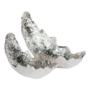 Bandeja y cuenco de aluminio con diseño de vena de hoja para fruta seca, hogar, restaurante, hoteles, decoración, diseño decorativo para servir hojas - Product Image 1