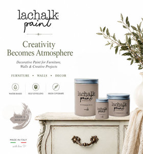 12 DOVE GREY 100ml LaChalk - l'évolution de la peinture à la craie Où la craie rencontre la résine : Peinture hybride craie-résine fabriquée en Italie - Product Image 1