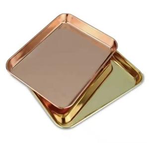 Bandeja de servicio profunda rectangular de acero inoxidable 201, diseño personalizable para el hogar o la cocina para uso en hoteles o restaurantes - Product Image 5