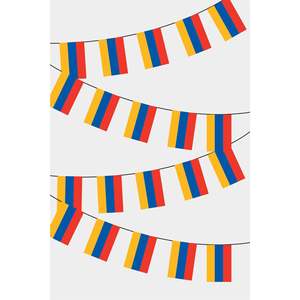 Armenia Custom Rectangular Flag Bunting Automotive Display <b>String</b> Pennant Digital Printing on Plastic Polyester Silk Materials - Product Image 1