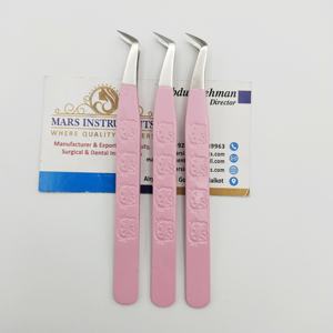 J Incurvé Hello Kitty Fiber Tip Extension de Cils Pince à Épiler Couleur Rose Volume Pince à Cils de Haute Qualité - Product Image 4