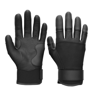 Guantes de entrenamiento de bateo de béisbol y softbol de cuero de Color blanco con puño corto profesional para jugadores jóvenes y adultos - Product Image 2