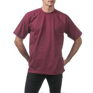 Pro Club เสื้อยืดคอกลมแขนสั้นสำหรับผู้ชาย, เสื้อยืดผ้าคอตตอนสีกากีผ้าฝ้าย/โพลีเอสเตอร์สีล้วนสำหรับผู้ชาย - Product Image 6