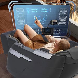 Fauteuil de massage avec commande par application, massage complet du corps avec navigation tactile sur écran, rouleau de yoga pour les pieds, chaleur, airbags - Product Image 2