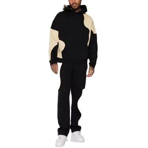 Nouvelle arrivée streetwear grande taille sweats à capuche pour hommes Color Block Two Tone Hoodie Unisex pull à capuche - Product Image 5