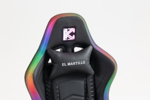 RGB ánh sáng nhiều màu thay đổi ghế trò chơi với điều khiển từ xa của ghế thể thao điện tử - Product Image 6