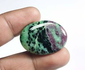 Calidad impresionante zoisita rubí cabujón suelto rubí zoisita gemas forma ovalada piedra para hacer joyería rubí zoisita piedra preciosa - Product Image 2