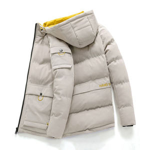 Veste d'hiver à capuche personnalisée pour homme, col montant, softshell de haute qualité, écologique, fine, chaude, rembourrée, chauffante, pour usage extérieur - Product Image 4