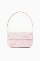 Tas Selempang Manik-Manik Kaca Putih/Gading Buatan Tangan Ramah Lingkungan Tahan Lama, Clutch Pengantin Wanita Bordir Bunga