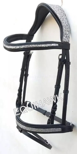 Bride de cheval anglaise de conception anatomique confortable en cuir véritable intelligent avec boucles en acier inoxydable circonférence équestre pour l'équitation - Product Image 2