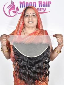 Cabello humano indio natural sin procesar de alta calidad con cutículas alineadas, cabello frontal ondulado disponible a precios muy bajos - Product Image 5