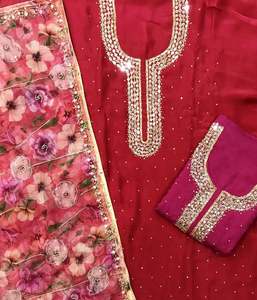 Trajes bordados a mano sin costuras de diseñador moderno para mujeres, moda india, fiestas de estilo tradicional - Product Image 3