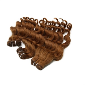 Cabello humano vietnamita virgen RAW WEAVE HAIR RIZLY Bundles Color negro natural Agua Estilos de onda natural Máquina de trama Doble - Product Image 1