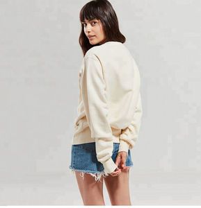 Prix de gros Sweat-shirt personnalisé pour femme, à manches longues, en molleton 100% coton, col rond décontracté - Product Image 4