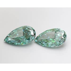 Diamante Cultivado en Laboratorio, Color Verde Intenso, Corte Pera, 15.09 ct, VS1 - Product Image 1