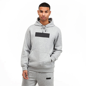 Ensemble de survêtement unisexe personnalisé en molleton respirant et écologique avec logo, coupe ample en coton côtelé pour l'hiver - Product Image 2