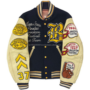 OEM ODM Manufacturer Custom High Quality Supplier <b>Men</b> <b>Varsity</b> <b>Jackets</b> Letterman Custom Baseball Letterman <b>Varsity</b> <b>Bomber</b> <b>Jacket</b> - Product Image 5
