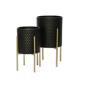 The Latest Design iron Flower <b>Pot</b> Indoor Golden Metal Planters with Stand Planters <b>Large</b> Outdoor Printing Planters - Product Image 4