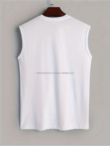 <b>Men's</b> Solid Tank Top for Fitness Workout Gym Clothing Stringer <b>Tanktop</b> Workout Undershirt Sleeveless Shirt - Product Image 4