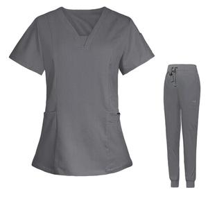 Venta al por mayor de manga corta Tops Jogger Pantalones Médico Hospital Enfermería Scrub Uniformes Mujeres Enfermera Scrubs Suiit Set - Product Image 6
