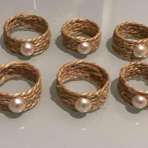 Wholesale <b>Cheap</b> Price Table Decor Rhinestone Bling Napkin <b>Ring</b> Rattan Napkin Buckle <b>Ring</b> for Place Setting Serviette - Product Image 1