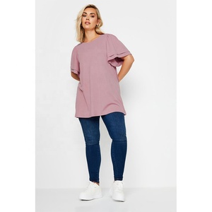 Camiseta de Cuello Redondo de Algodón Suave para Mujer, Manga Corta, Informal, Transpirable, Corte Regular, Básica, Verano, con Logotipo Personalizado - Product Image 6