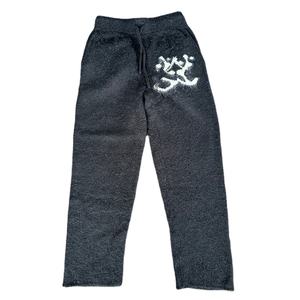 Pantalon de survêtement en mohair personnalisé pour hommes vente en gros de pantalons évasés en mohair brossé pelucheux streetwear pantalon de survêtement en mohair - Product Image 1