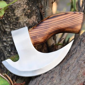 Hacha Industrial Personalizada de Acero Inoxidable al por Mayor, Hacha de Mano para Exteriores con Mango de Madera, Cortador de Pizza, para Acampar - Product Image 5