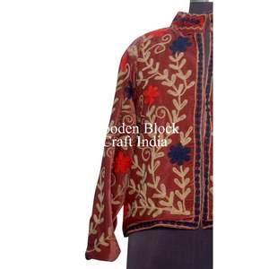 <b>Women</b> Embroidered Full Sleeves Jacket <b>Velvet</b> Suzani <b>Women</b> Jacket Embroidery Suzani Jacket Gift for <b>Women</b> Beautiful jacket - Product Image 2