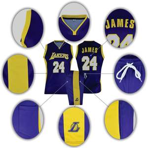 Ensemble 2 pièces de maillots de basket-ball légers et respirants pour adultes Kit sans manches pour hommes/femmes Uniforme de basket-ball pour adultes - Product Image 2