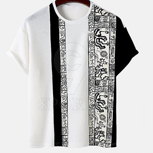 Camisetas estampadas ajustadas de buena calidad para hombre, ropa de calle de algodón 100%, camisetas nuevas teñidas lisas - Product Image 1