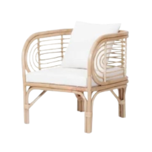 Chaise en rotin de salon nordique naturel d'Indonésie faite à la main pour patio meubles de jardin intérieur et extérieur canapé simple à vendre - Product Image 4