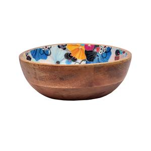 Cuenco para servir tallado en madera con esmalte impreso para la venta superior tamaño personalizado y cuenco para servir de forma redonda para cocina a bajo precio - Product Image 3
