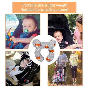 Coussin de voyage ergonomique pour bébé, soutien de la tête et du cou, design amélioré, pour siège <span class=keywords><strong>auto</strong></span>, poussette et voyages en extérieur - Product Image 4