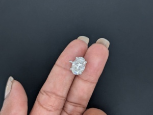 Lurba Jewels 2.20 Ct Oval Cut Moissanite Solitaire Wedding Charm <b>Pendant</b> Christian Anniversary Gift Women's <b>Solid</b> 10k White <b>Gold</b> - Product Image 4