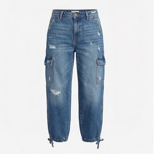 <b>Women</b> <b>Baggy</b> Cargo Pants High Waist Multi Pocket Casual Style OEM Serviced Regular Fit For Winter Premium Quality Stylish Attire - Product Image 1