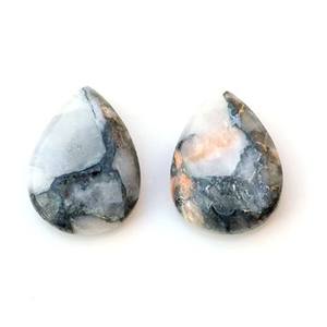 คุณภาพสูง12X16มม. หินแคลไซต์สีขาวขัดเงาธรรมชาติสีทองแดงทรงลูกแพร์เรียบอัญมณีทรงหลวมสำหรับเครื่องประดับ - Product Image 1