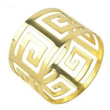 Servilleteros chapados en oro personalizados para bodas, fiestas, decoración de mesa hecha a mano Artificial más nueva, hoteles, comercio, estilo Caffey - Product Image 4