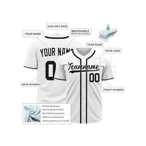 Offre Spéciale chemise de baseball raglan en polyester 100% vierge personnalisée/maillot de baseball personnalisé boutonné - Product Image 4