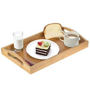 Bandeja Rectangular de Madera de Mango Pintada a Mano, de Calidad Superior, Moderna y Lujosa, Personalizada, para Servir Té y Aperitivos, con Asa - Product Image 1