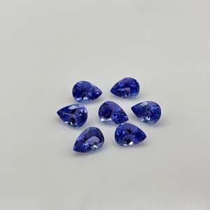 AAA + Loop Clean Blue Tanzanite 8,5x6,5mm Corte de pera Piedra preciosa suelta facetada para hacer joyería Venta al por mayor Suministro de piedra natal de diciembre - Product Image 2