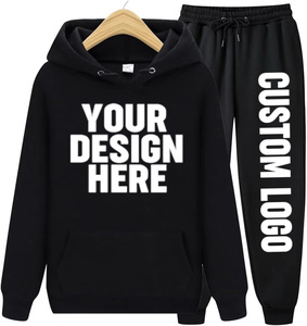 Chándal con estampado 3D de felpa francesa para hombre, conjunto de pantalones de chándal y sudadera con capucha y logotipo personalizado para hombre, 450 GSM - Product Image 1