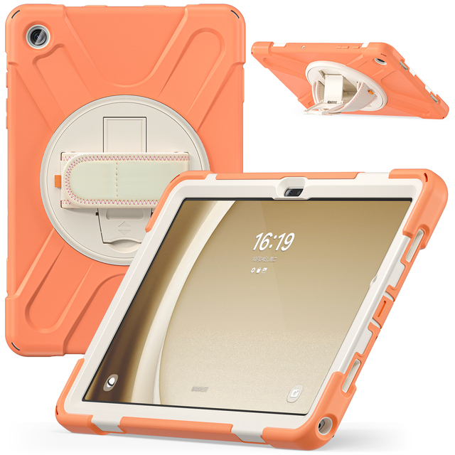 Rugged Armor Tablet Protective Case Shockproof Tablet Case with 360 Degree Adjustable Hand-strap for Samsung tablet ipad surface