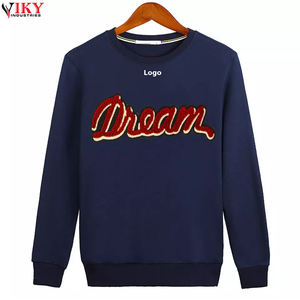 Impression de logo personnalisée, vente en gros, sweat-shirts pour hommes en coton 100% style unique, col rond, manches longues, broderie chenille, automne - Product Image 2