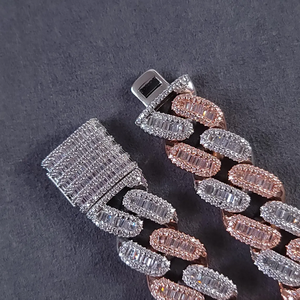 14MM 2 Tons Miami Cuban Link Chaîne Collier Et Bracelet Or Et Argent Hip Hop Rappeur Bracelet Cubain - Product Image 3