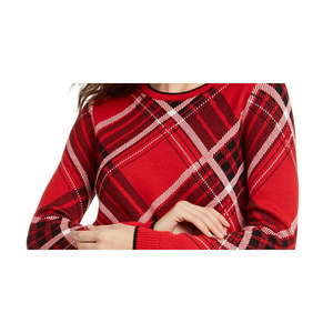 Maglione Familiare da Donna Charter Club a Quadri Rossi con Collo Tondo, Taglia Grande per l'Inverno - Product Image 3