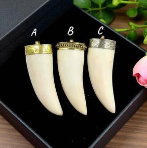 Collier avec pendentif en os de buffle, bijoux tribaux naturels et durables pour femmes, haute qualité - Product Image 3