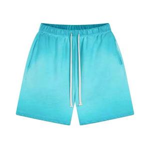 Shorts en coton délavé à l'acide pour hommes, coupe ample, effet délavé et décoloré, vente en gros - Product Image 1