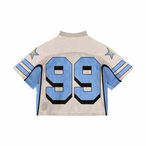 Maillot de football américain de haute qualité avec uniforme respirant à manches courtes avec numéro de nom cousu sur mesure Plus Size Feature - Product Image 2